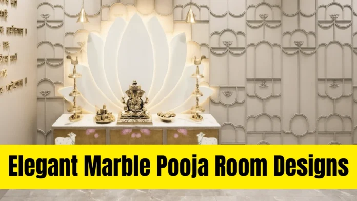 Elegant Marble Pooja Room Designs